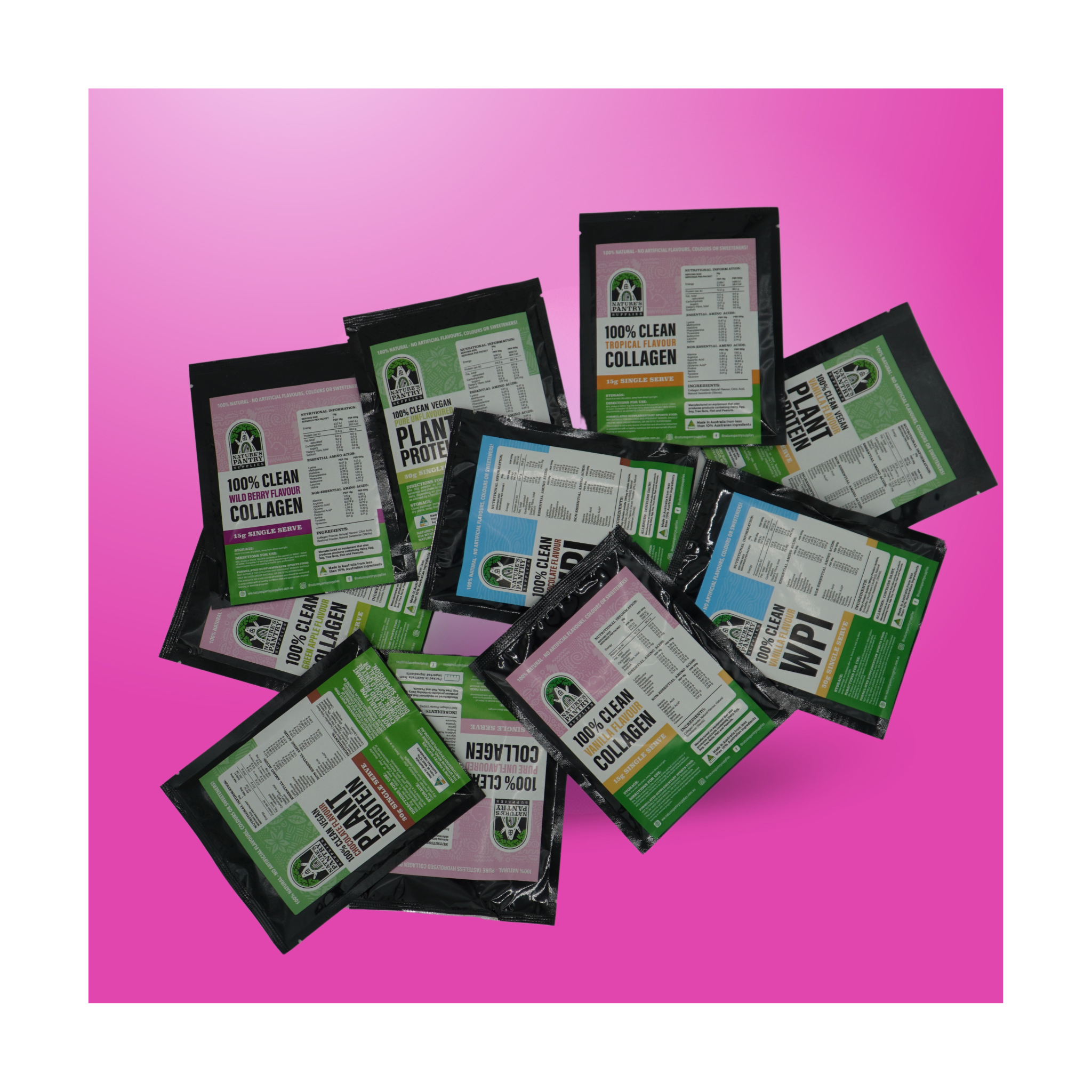 Big Sample Bundle - All 8 Flavoured Samples PLUS 2 bonus Unflavoured Samples