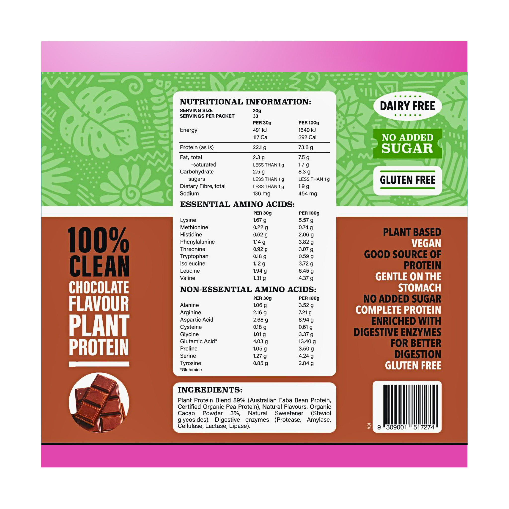 Plant Protein (Pea/Faba) Chocolate