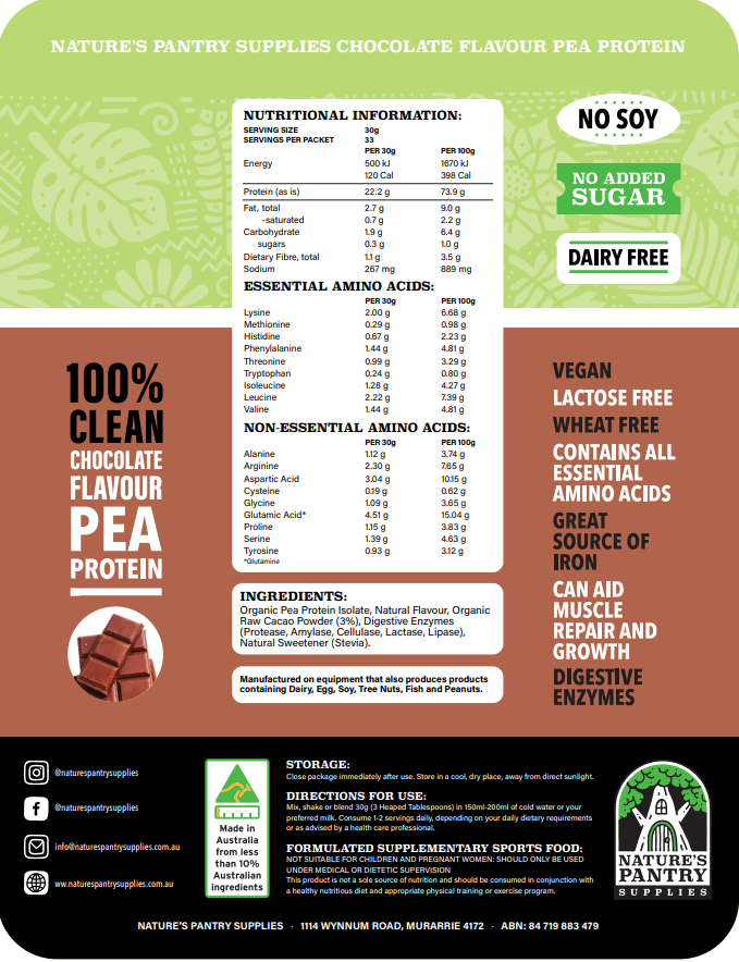 Chocolate Organic Pea Protein